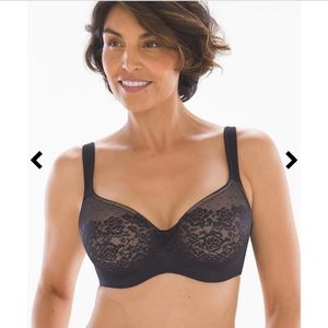Balconette dotted floral black soma bra 38g